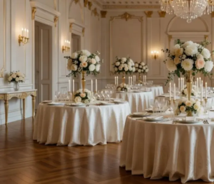 Luksusowa sala wydarzeń przygotowana na elegancką galę Evening Lodge