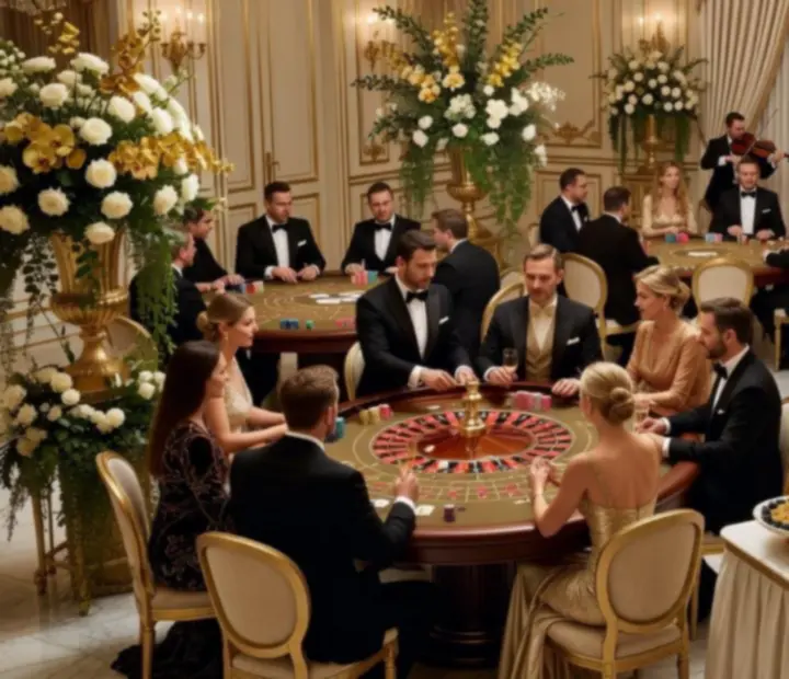 Wieczorne przyjęcie Monte Carlo w eleganckiej willi pod Krakowem